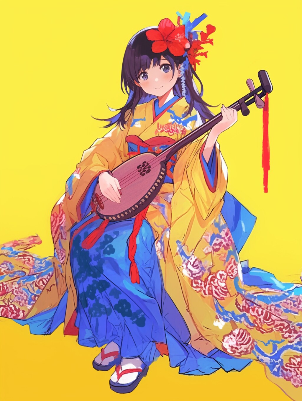 🌺琉装と三線🌺