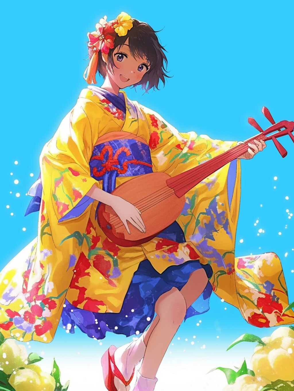 🌺琉装と三線🌺