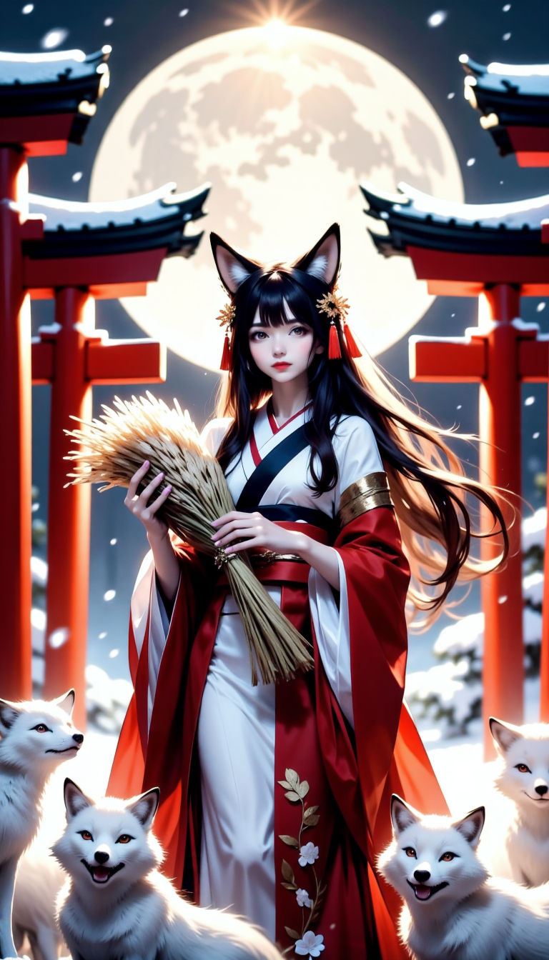 お稲荷様：ケモ耳って昔っから人気あったんですね～ | の人気AIイラスト・グラビア