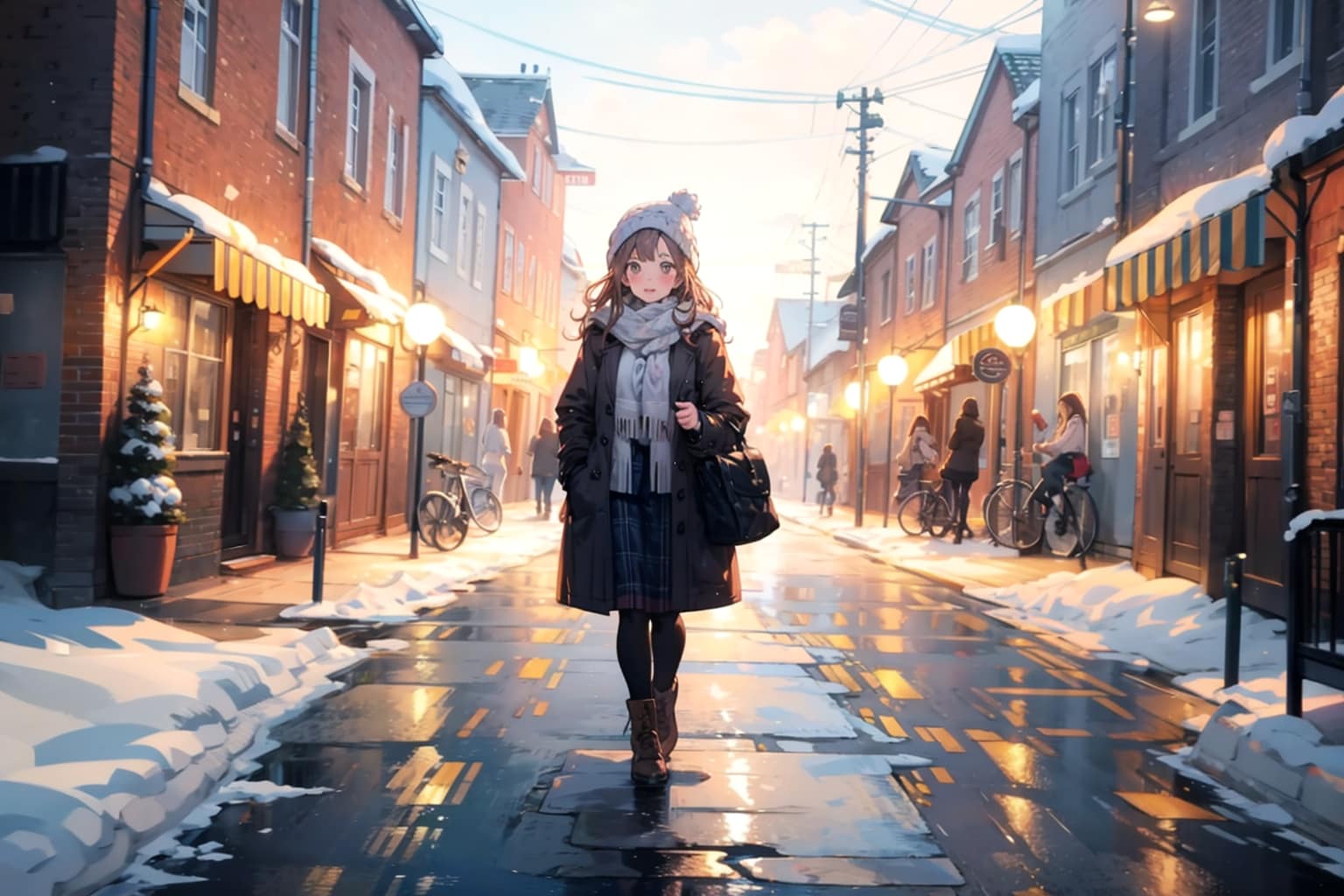 雪の町 | の人気AIイラスト・グラビア