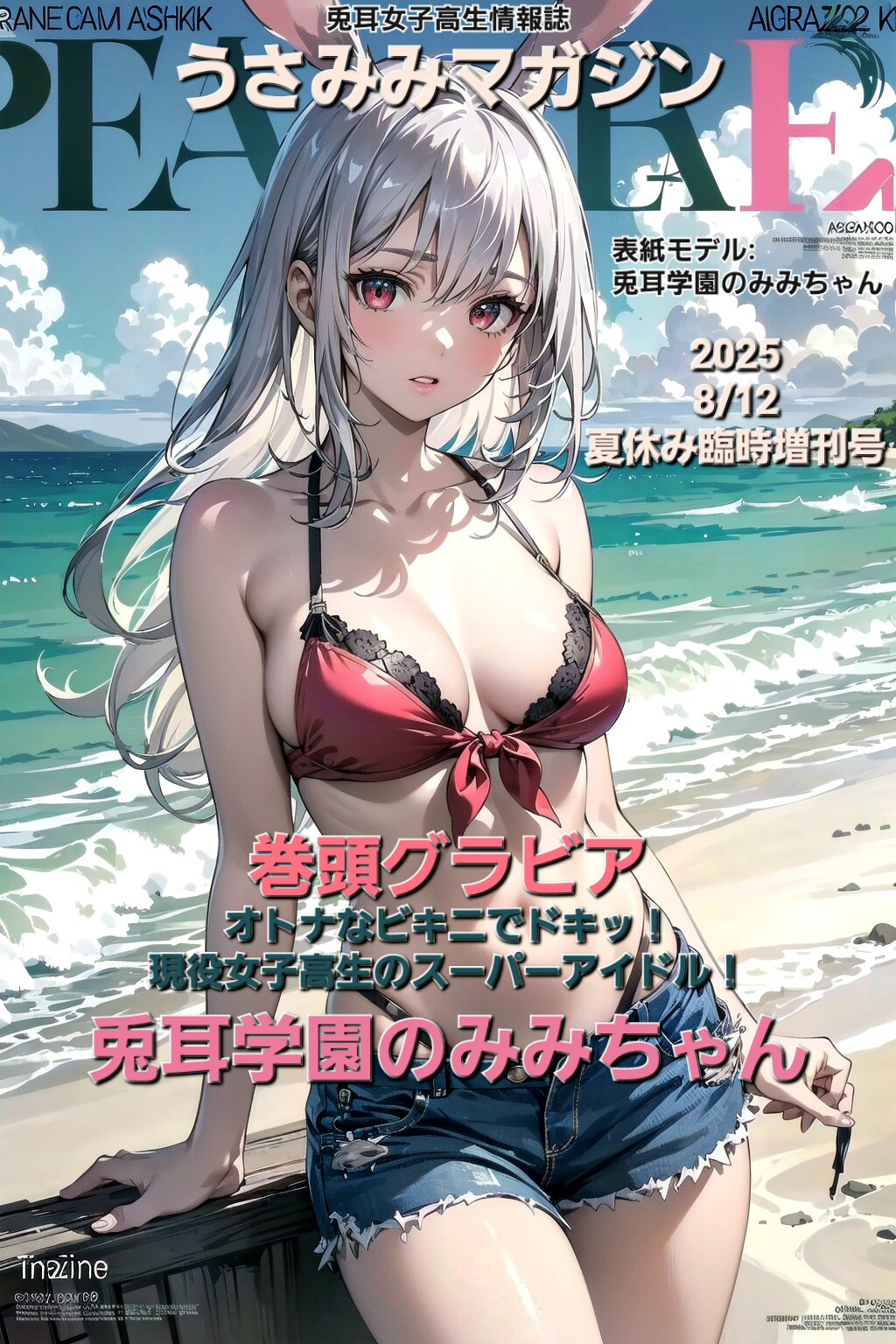 兎耳女子高生情報誌「うさみみマガジン」🐰夏休み臨時増刊号📕✨