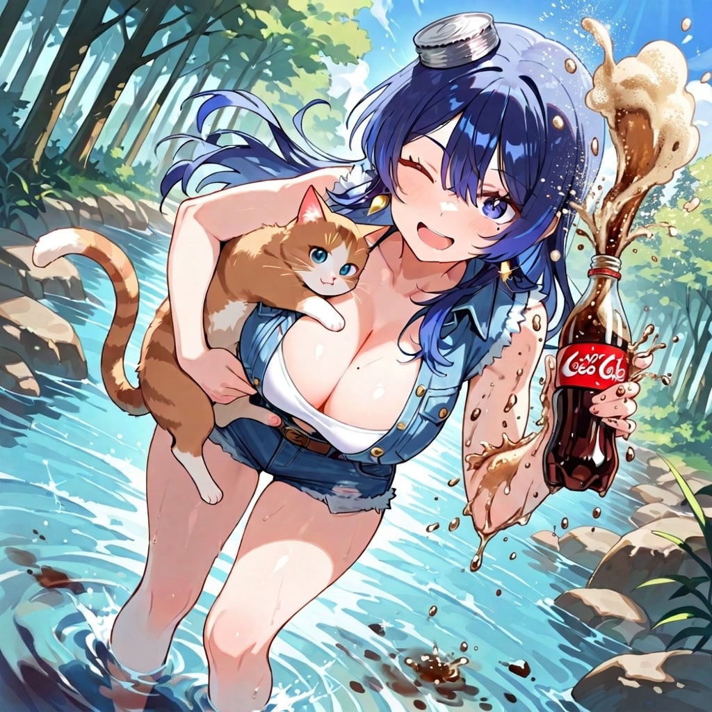 スギちゃんコスプレで、コーラを噴出させてワイルドだろお！？な、あい。