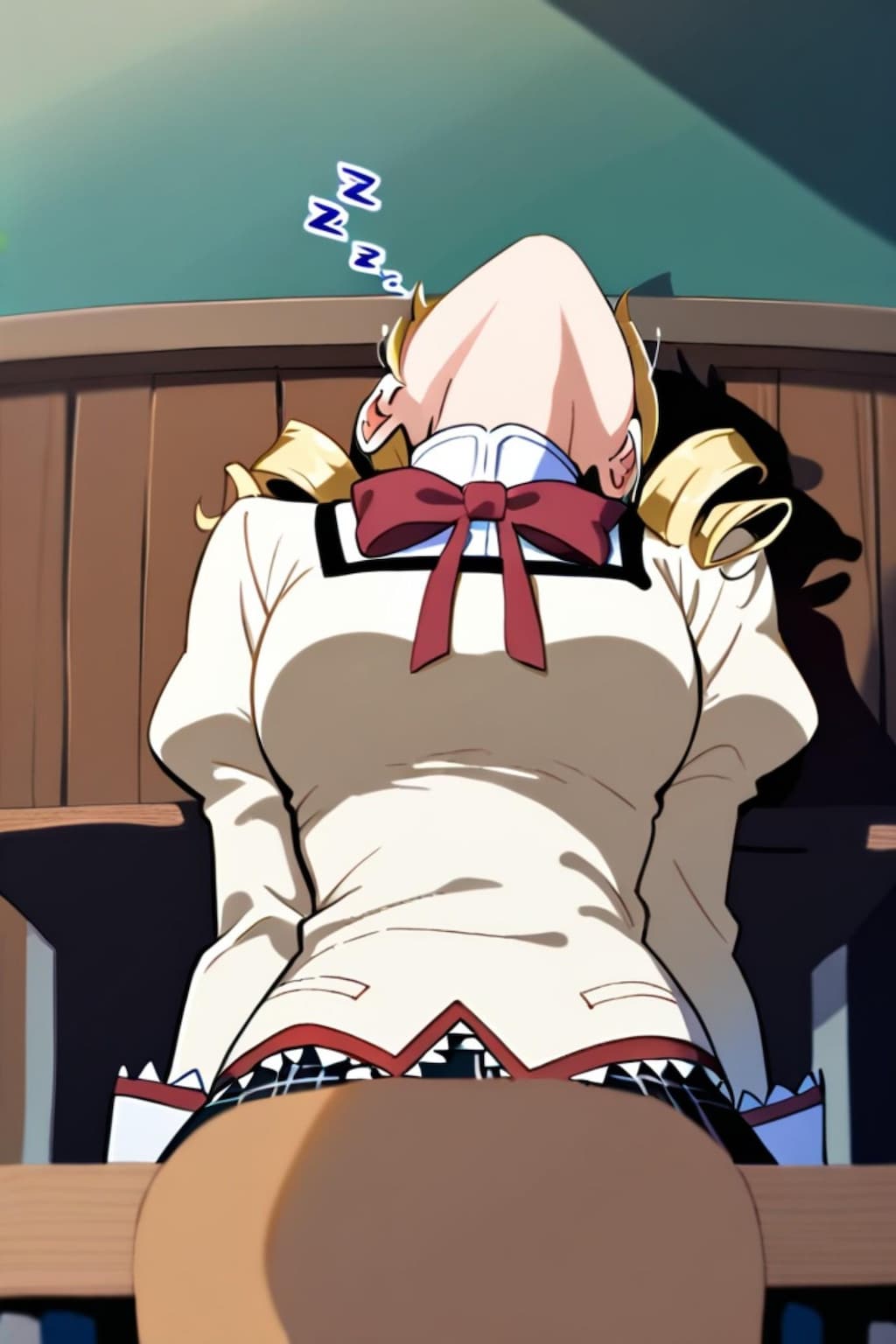 寝ているマミさん