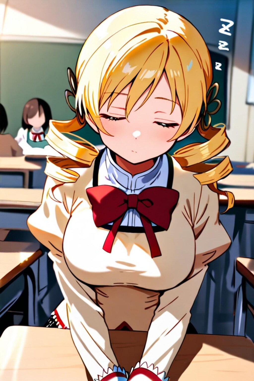 寝ているマミさん