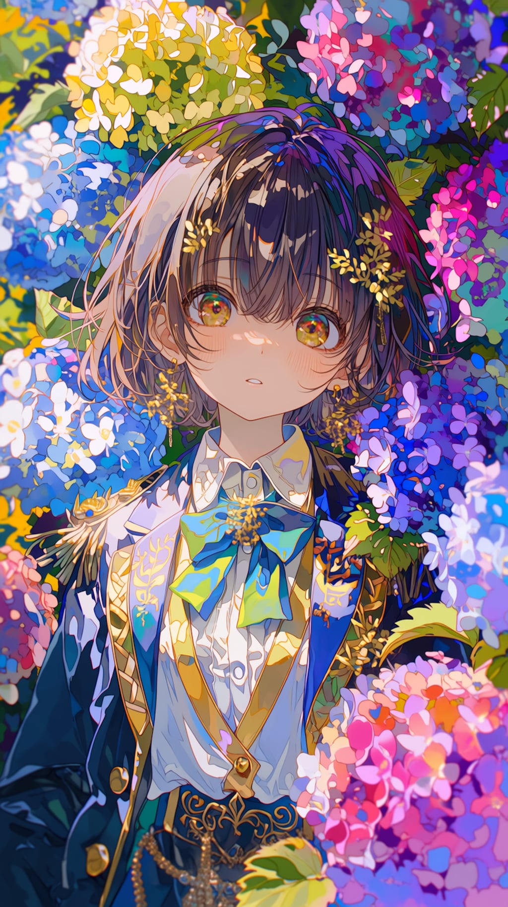 紫陽花が咲く学園