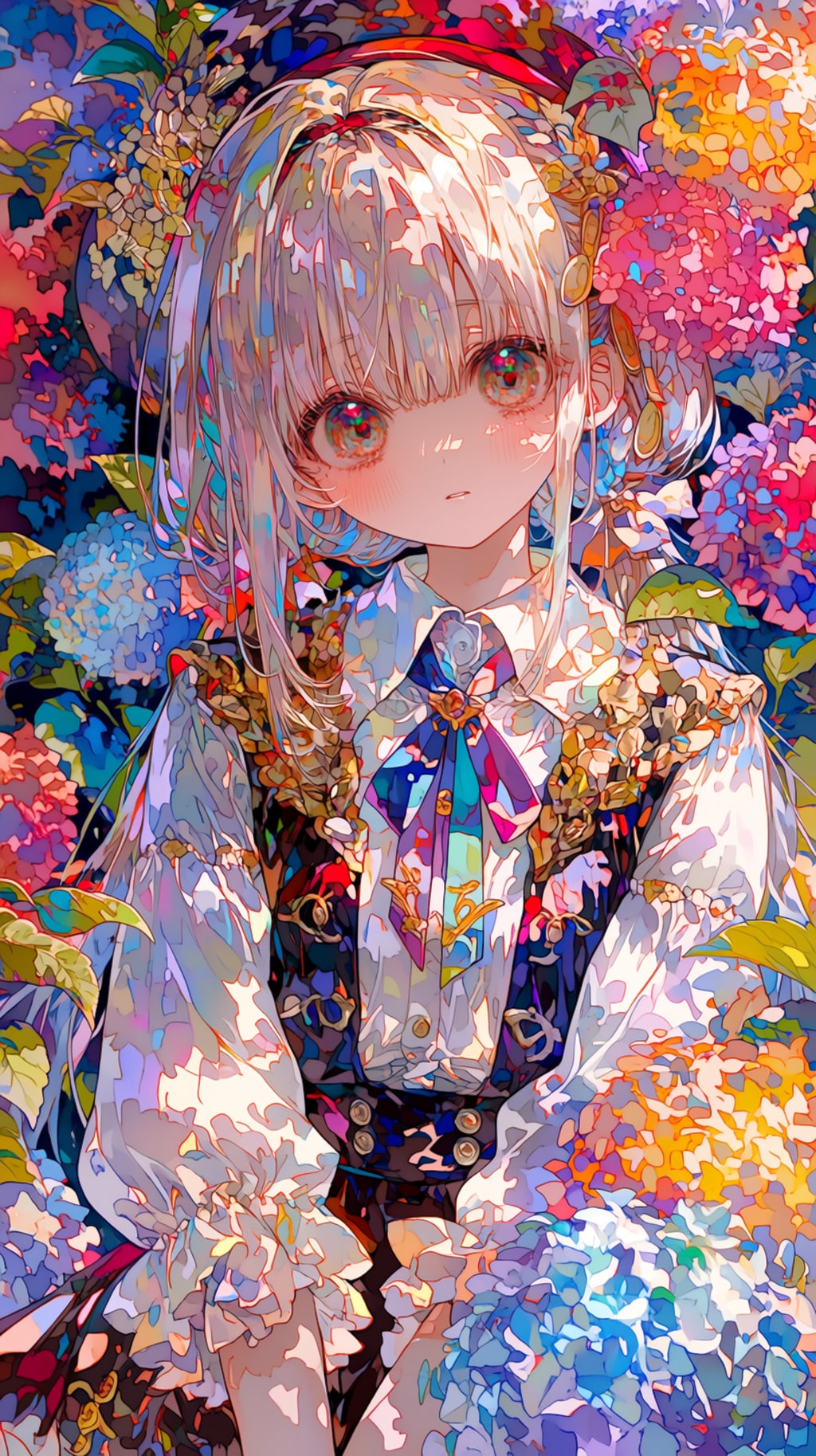 紫陽花が咲く学園
