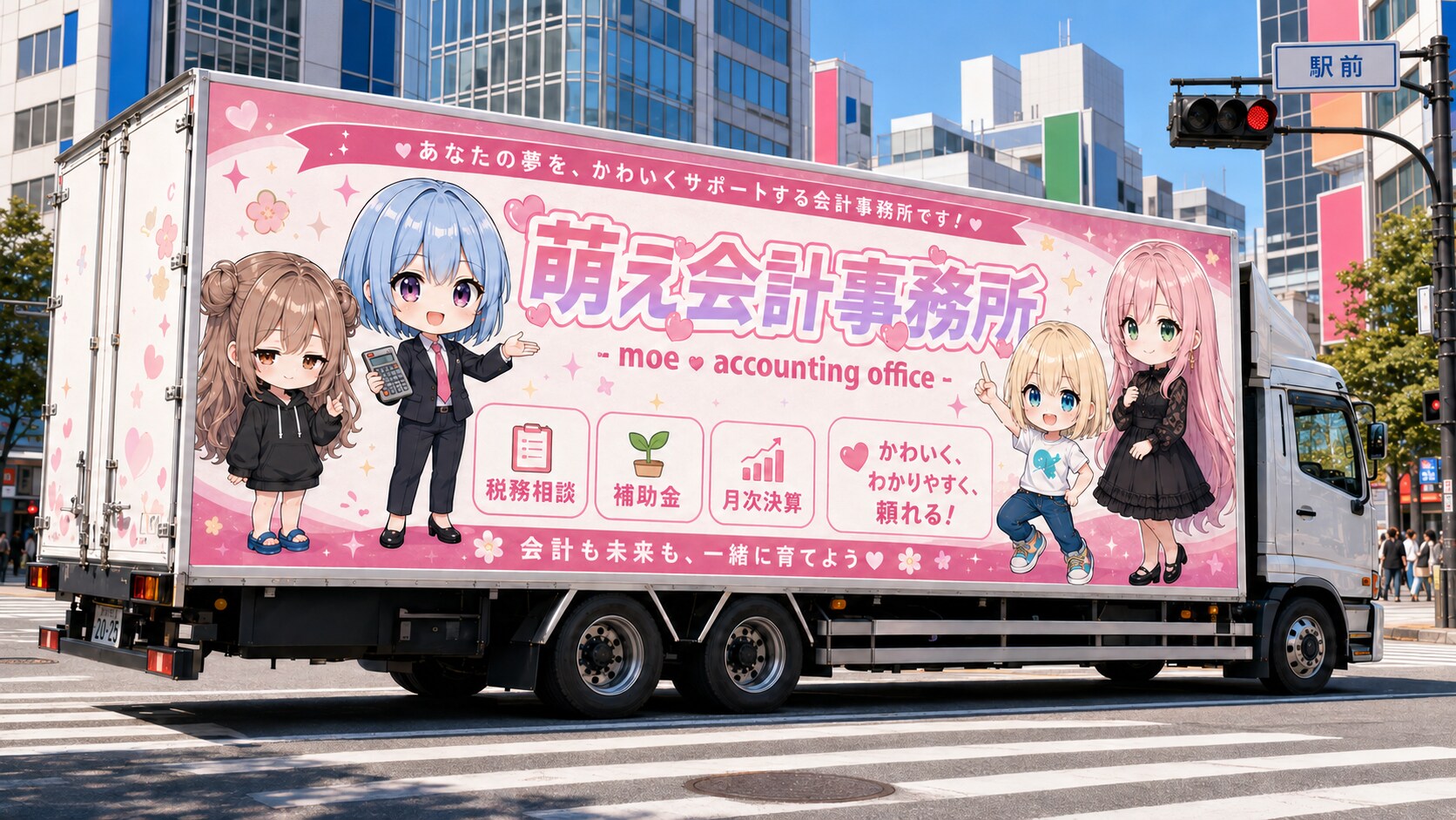 萌え会計事務所、街へ出動中！🚚