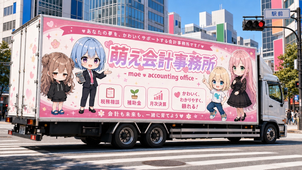 萌え会計事務所、街へ出動中！🚚