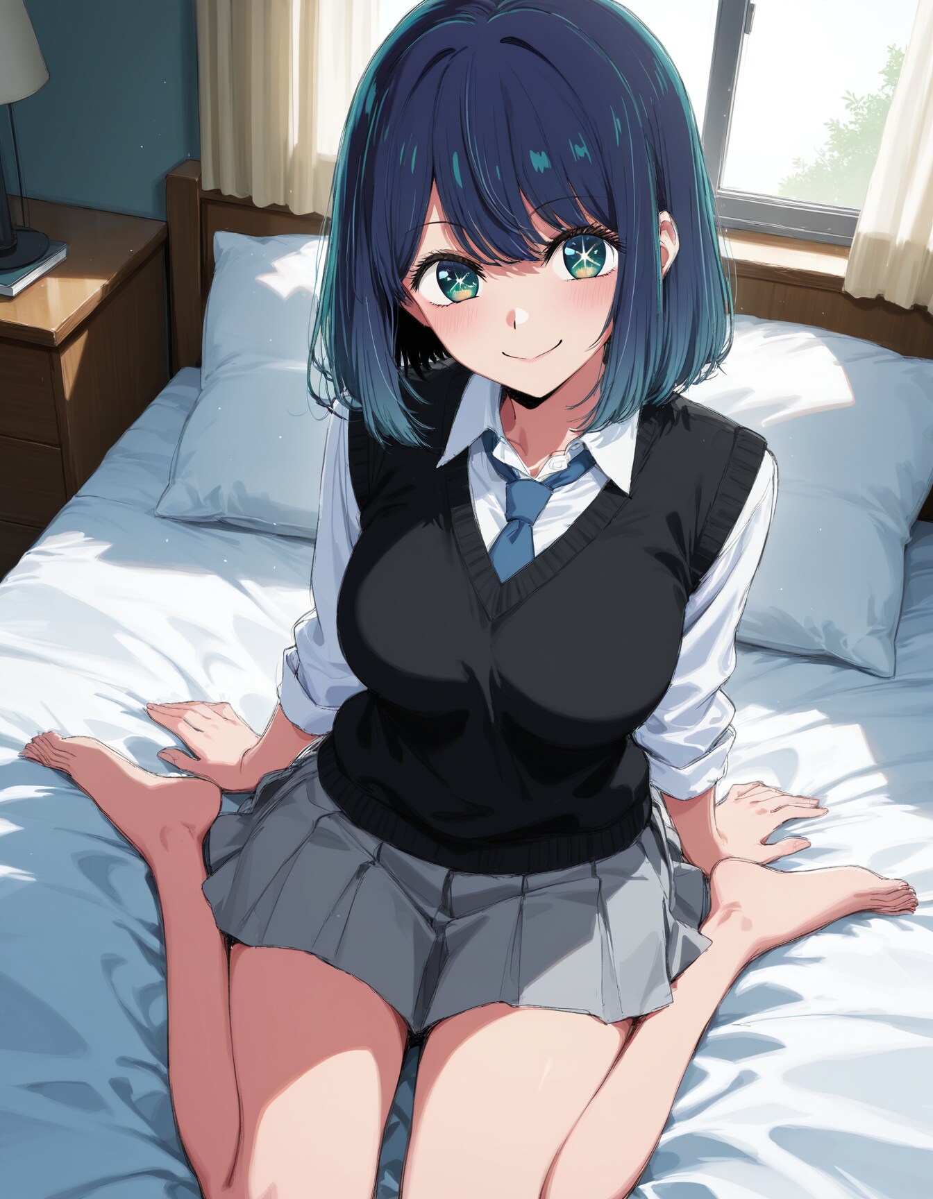 推しの子：黒川あかねがベッドに座る | の人気AIイラスト・グラビア