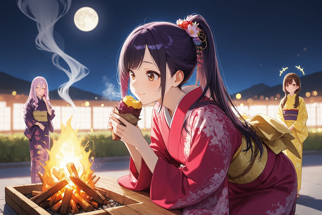 焚き火と焼き芋