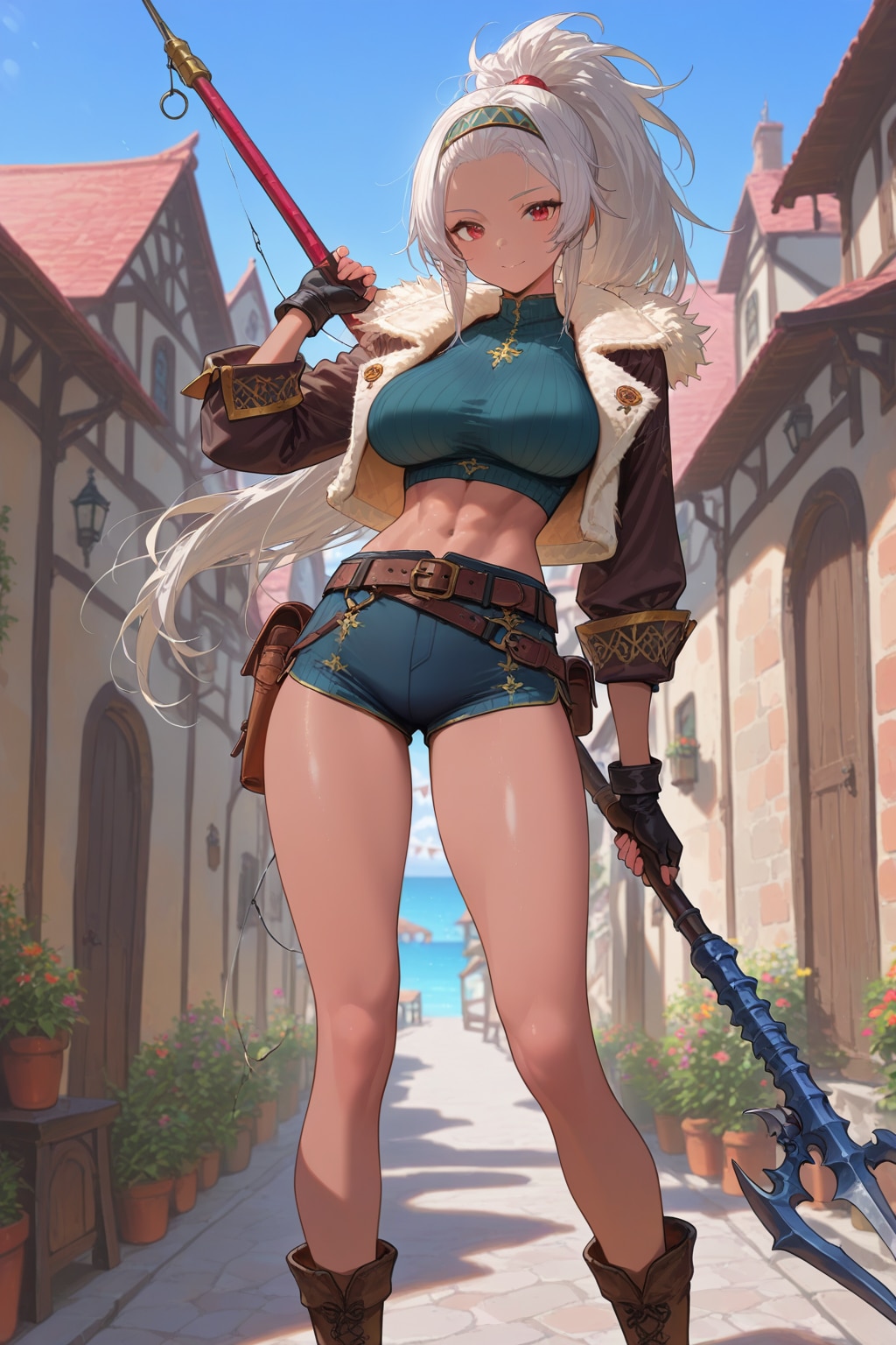 港町のダークエルフ | の人気AIイラスト・グラビア