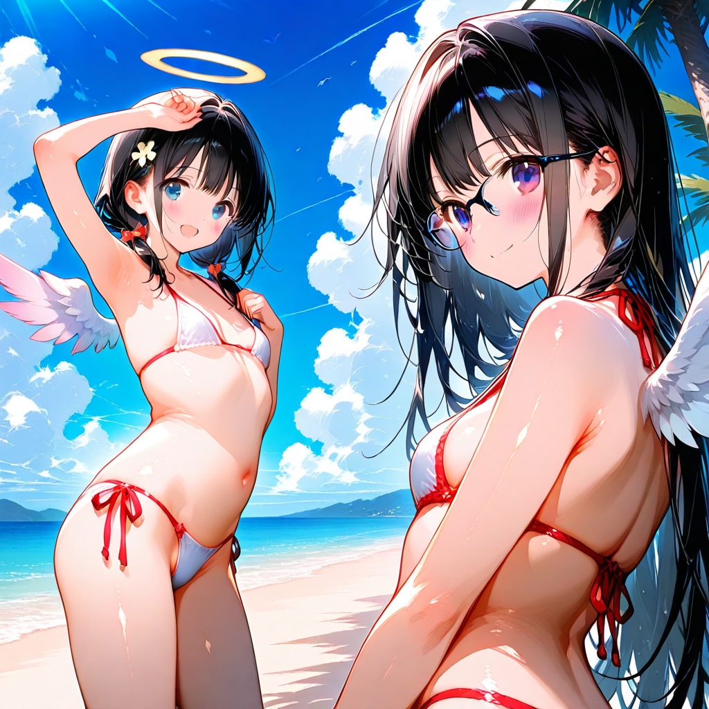 黒髪さんとマイクロビキニ！