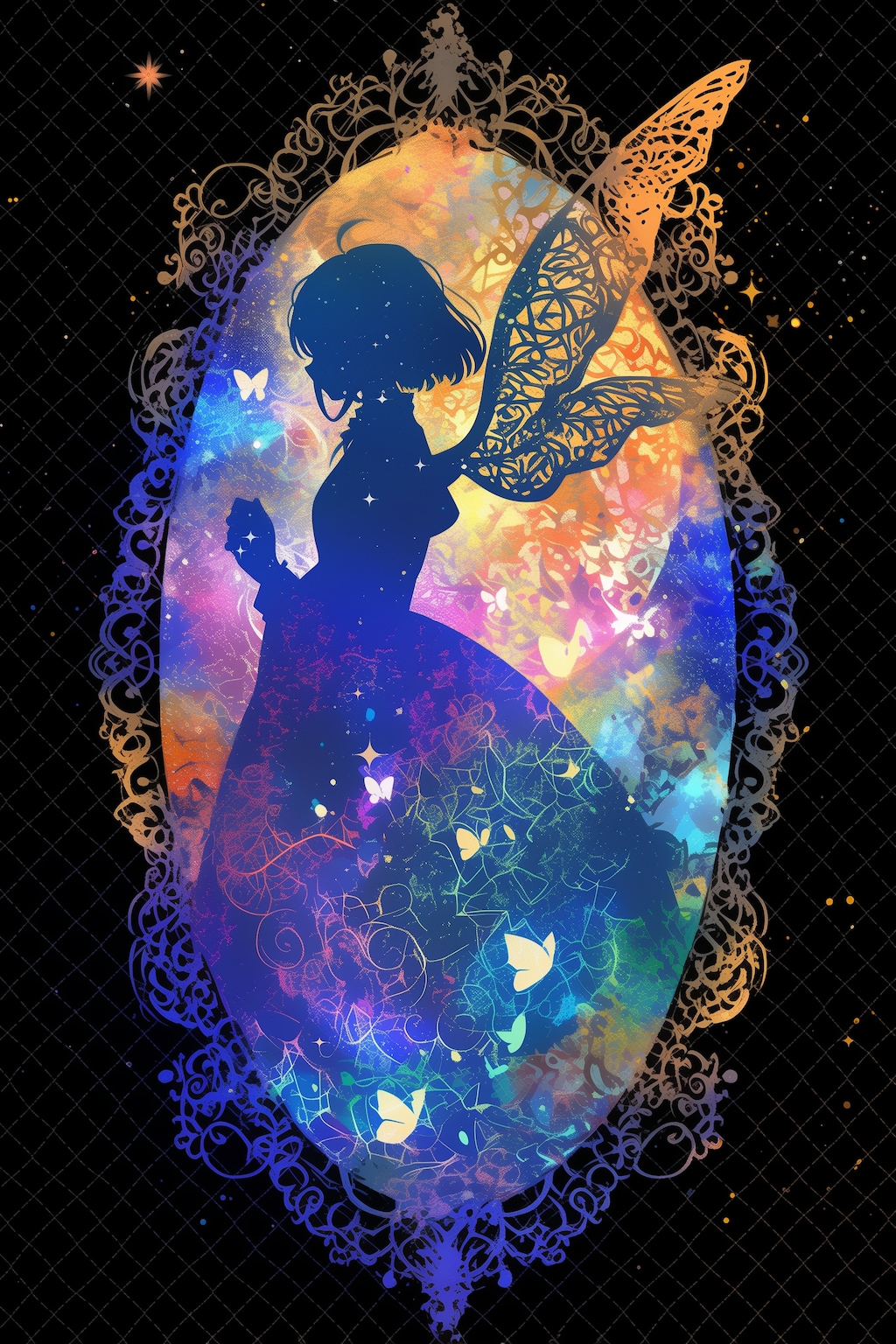 窓辺の幻想シルエット