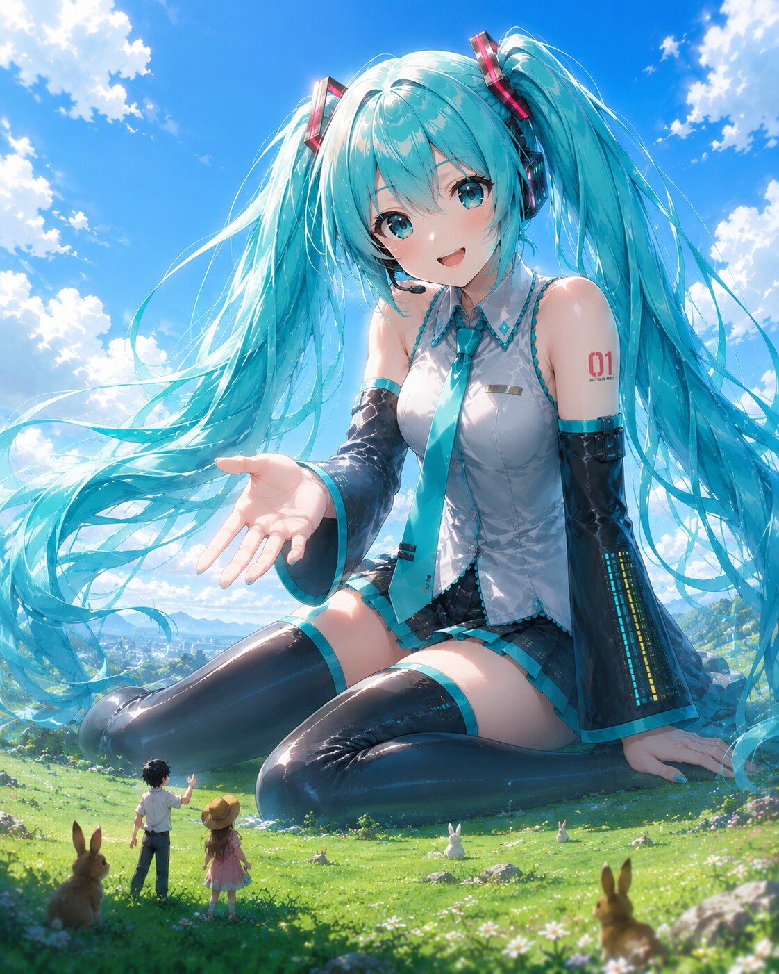 巨大少女ミク | の人気AIイラスト・グラビア
