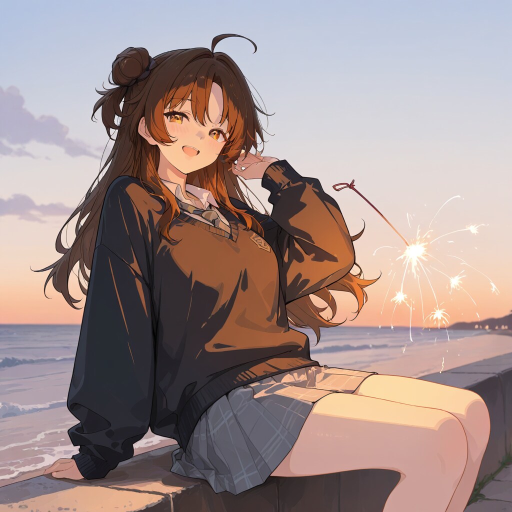 線香花火投げないで！？ | の人気AIイラスト・グラビア