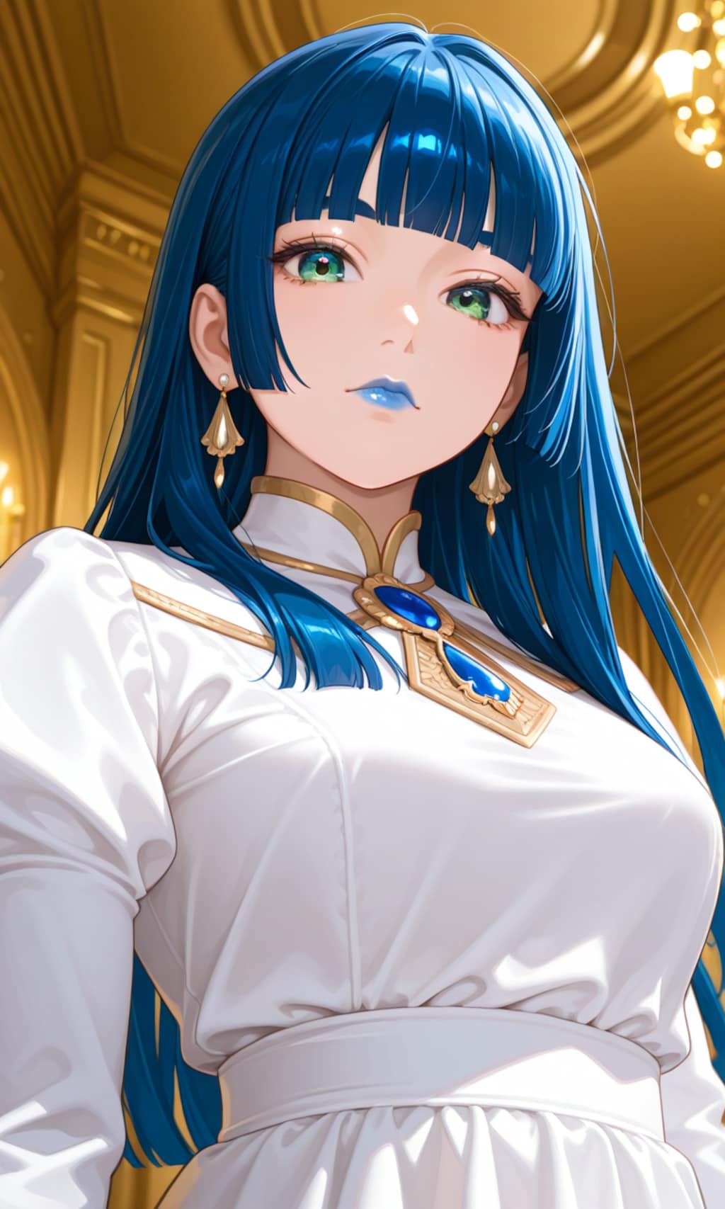 青髪翠眼の令嬢