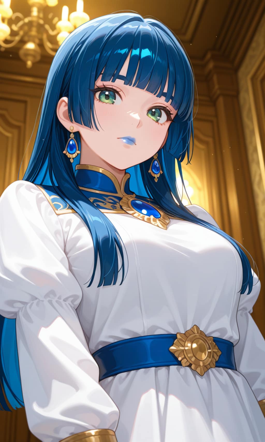 青髪翠眼の令嬢