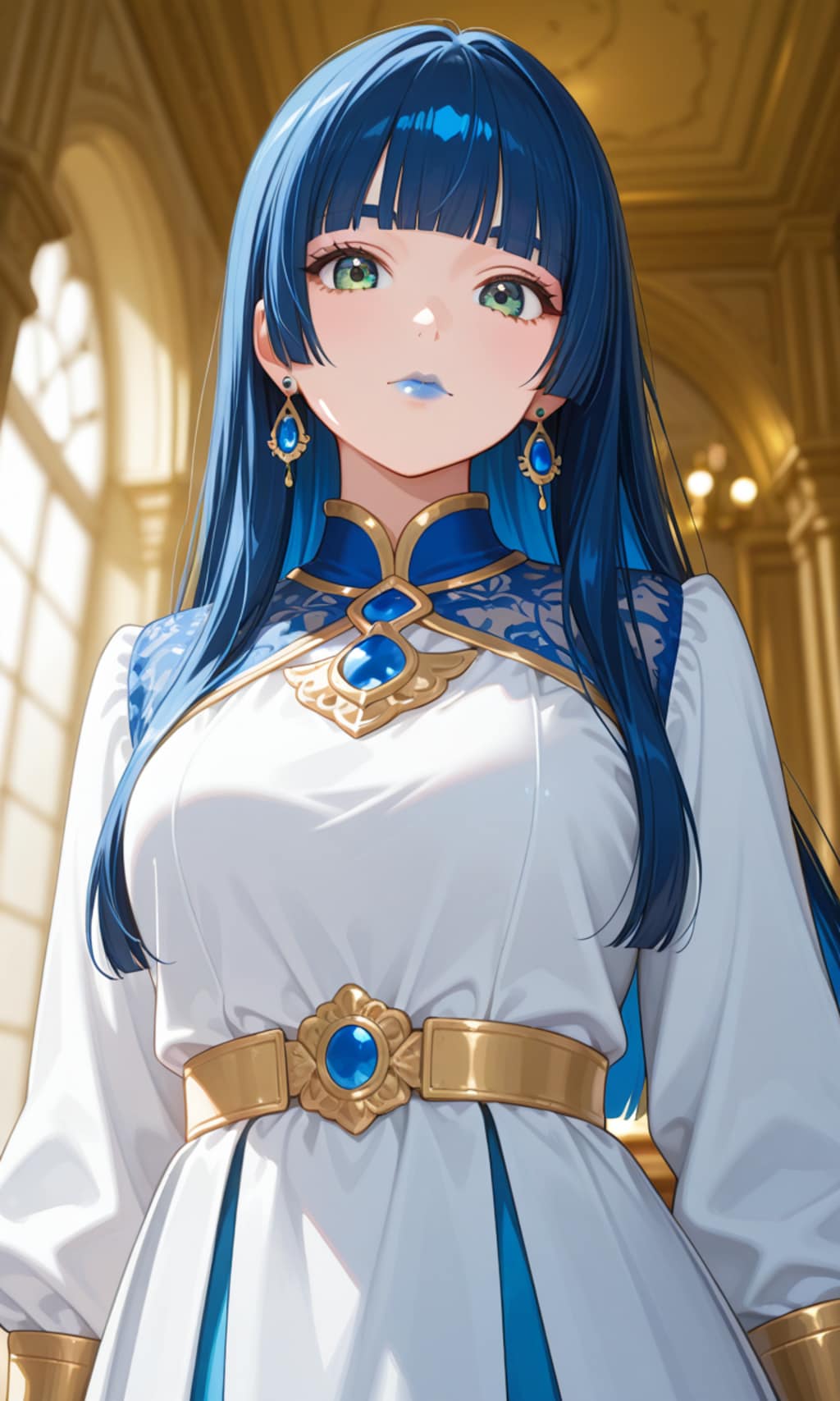 青髪翠眼の令嬢