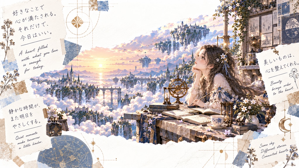 Atelier Above the Clouds — A Quiet Afternoon  A heart filled with what you love is enough for today.