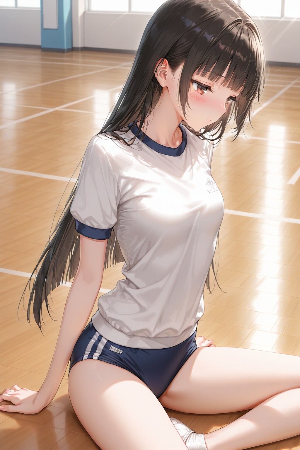 体操服の子