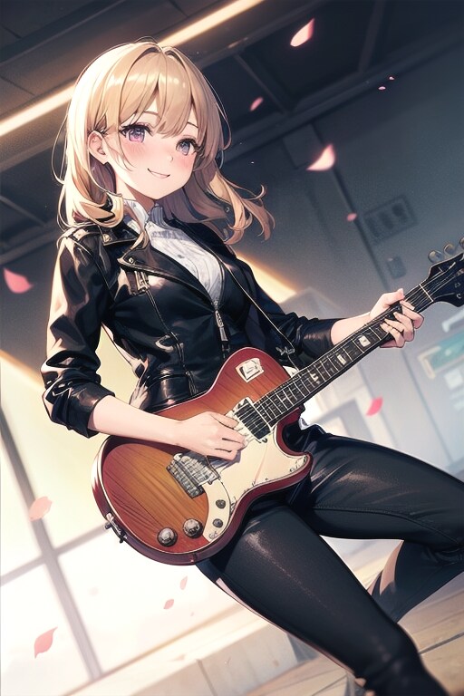 桜舞う路上ライブ
