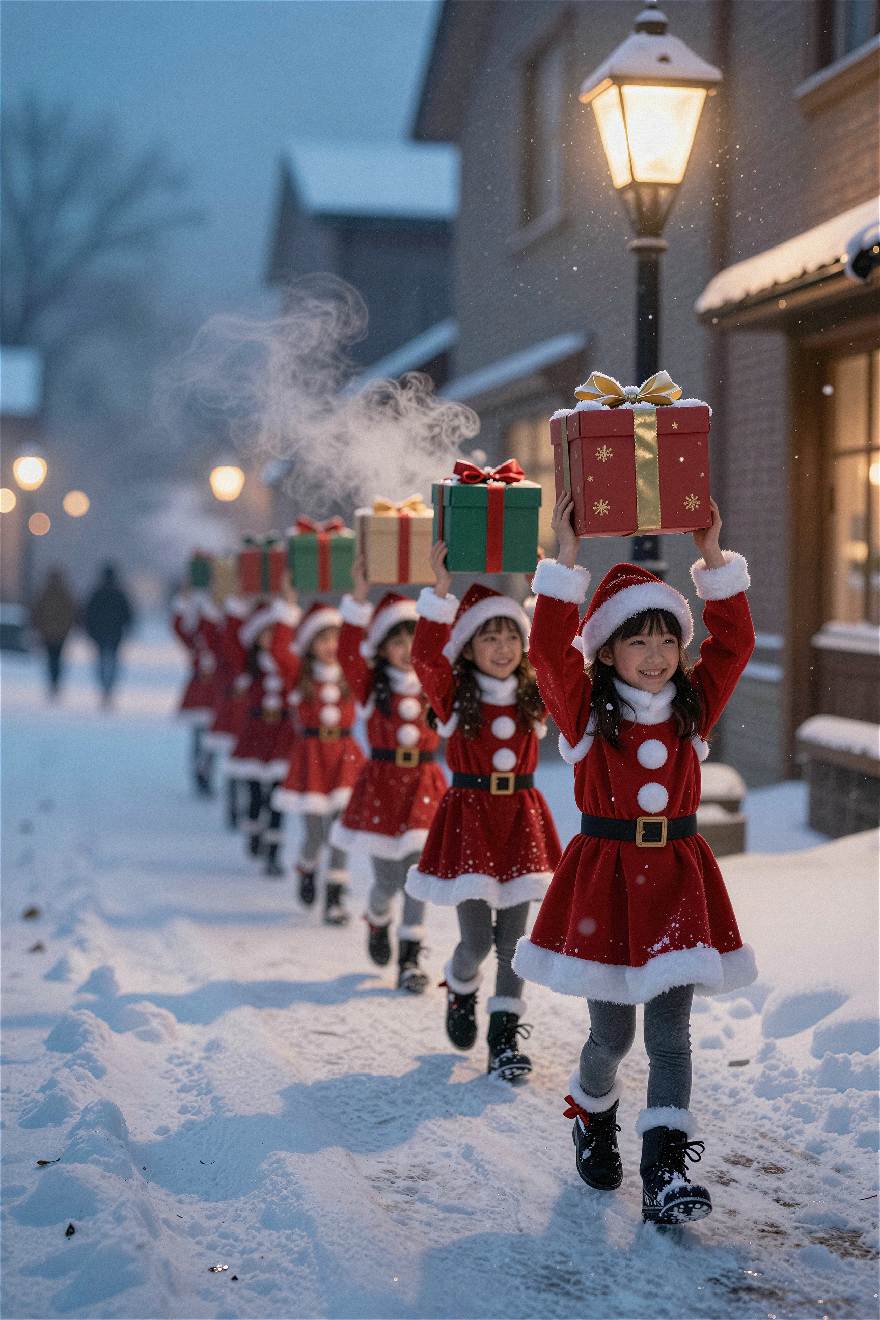 ちびサンタちゃん軍 | の人気AIイラスト・グラビア