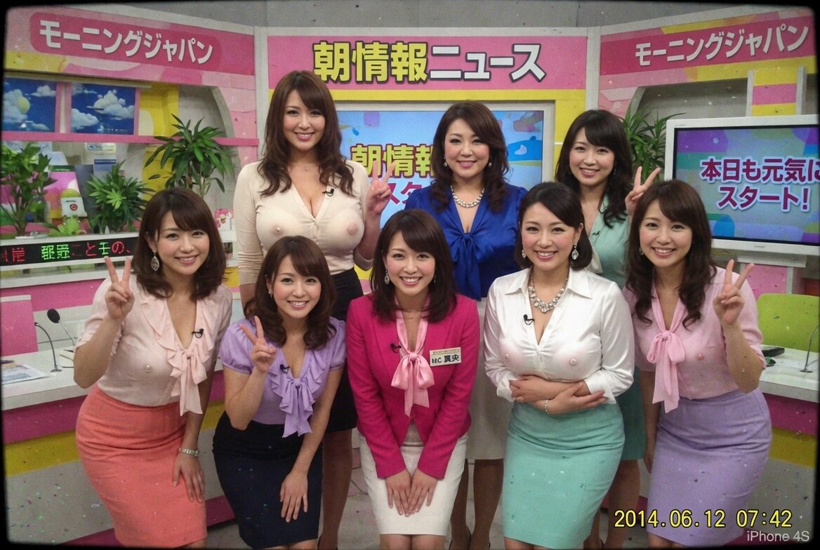 人妻キャスター　ニュースバラエティにて2