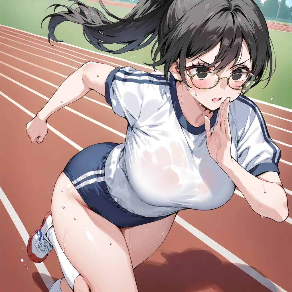 走る巫女さん（たいそうふく）