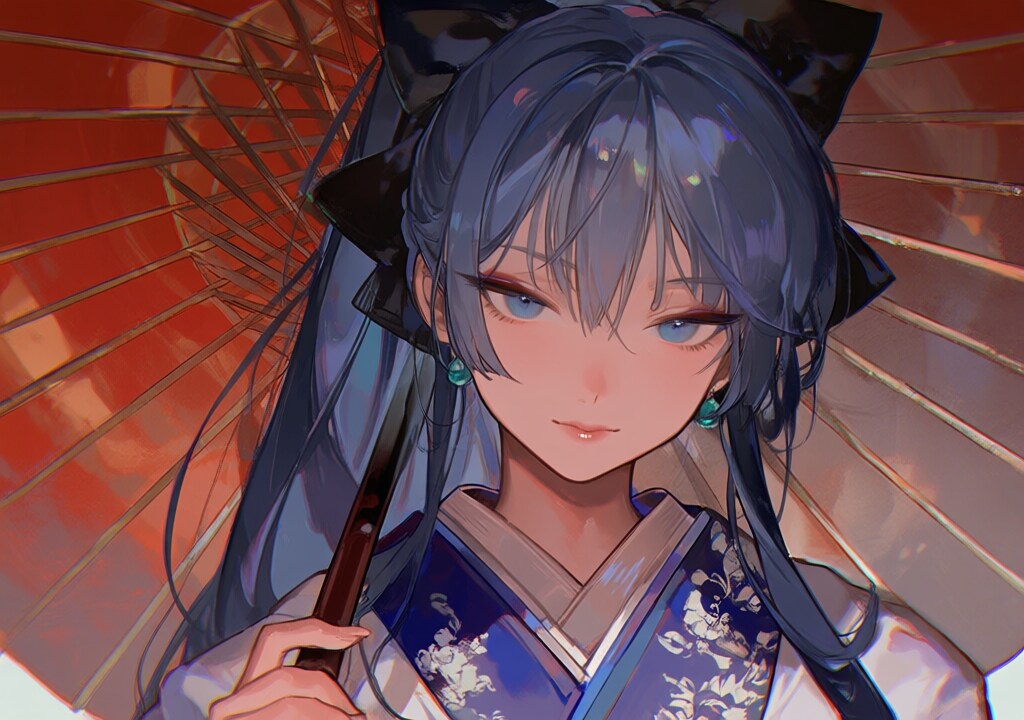 藍色の艶