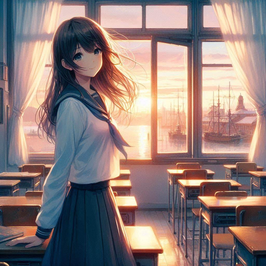 放課後の教室で・・・