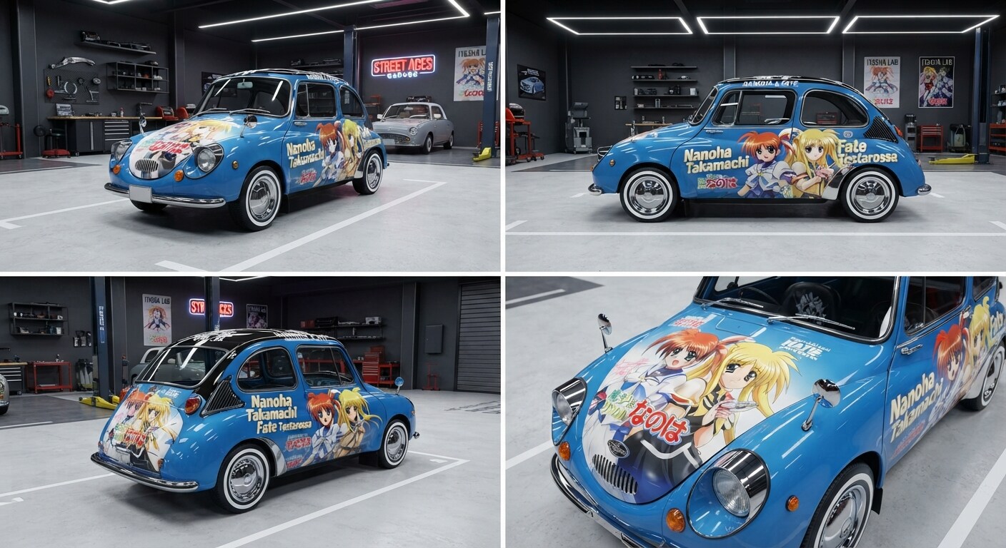 スバル360魔法少女リリカルなのは痛車 | の人気AIイラスト・グラビア