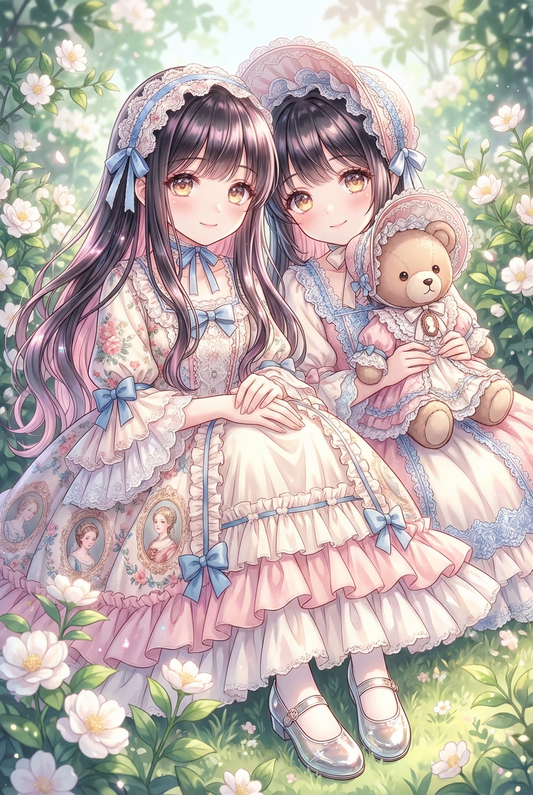 薔薇庭園の優雅な午後 | の人気AIイラスト・グラビア