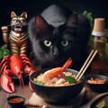 黒猫とseafood noodle 2枚目