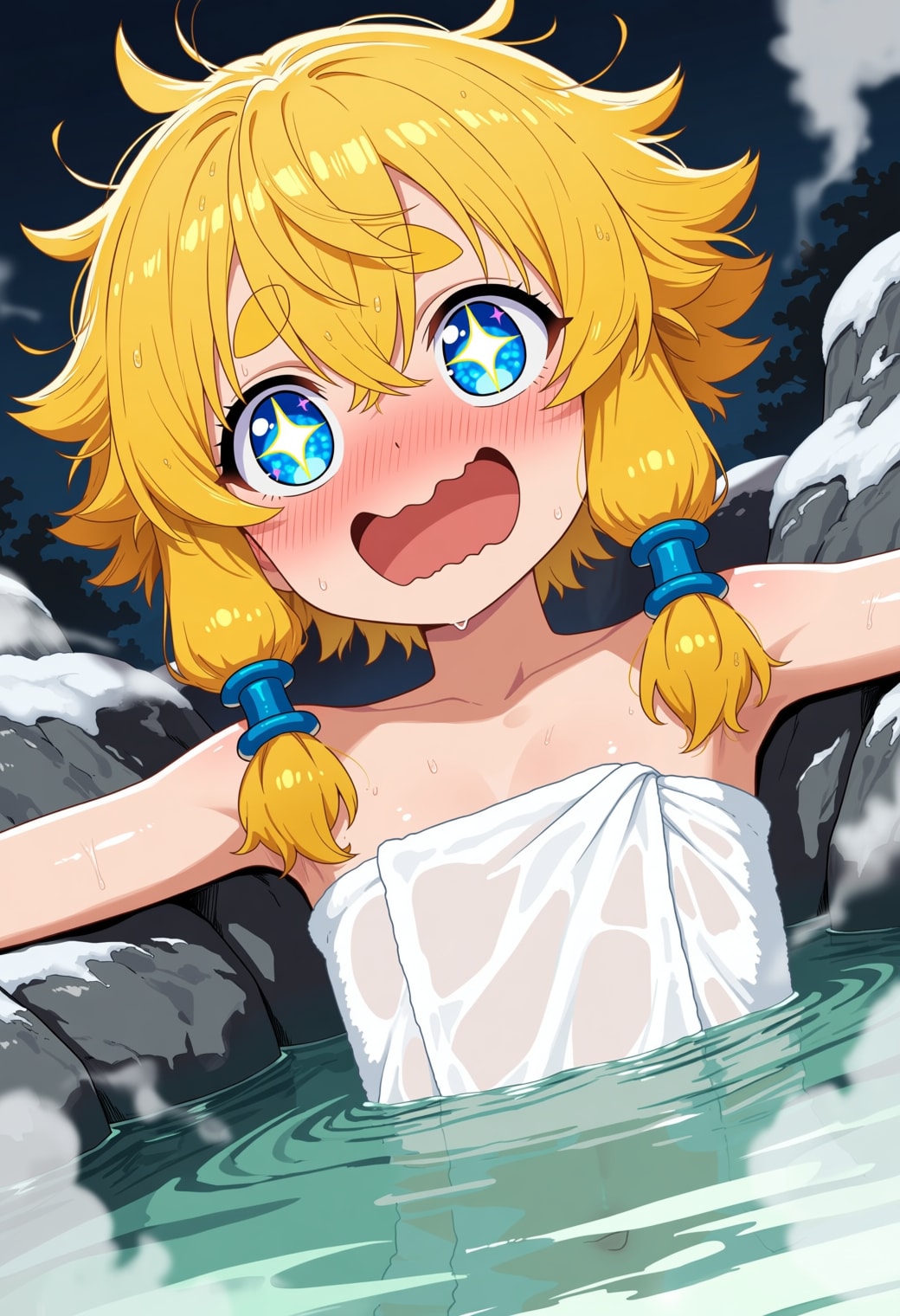 うちの子露天風呂！