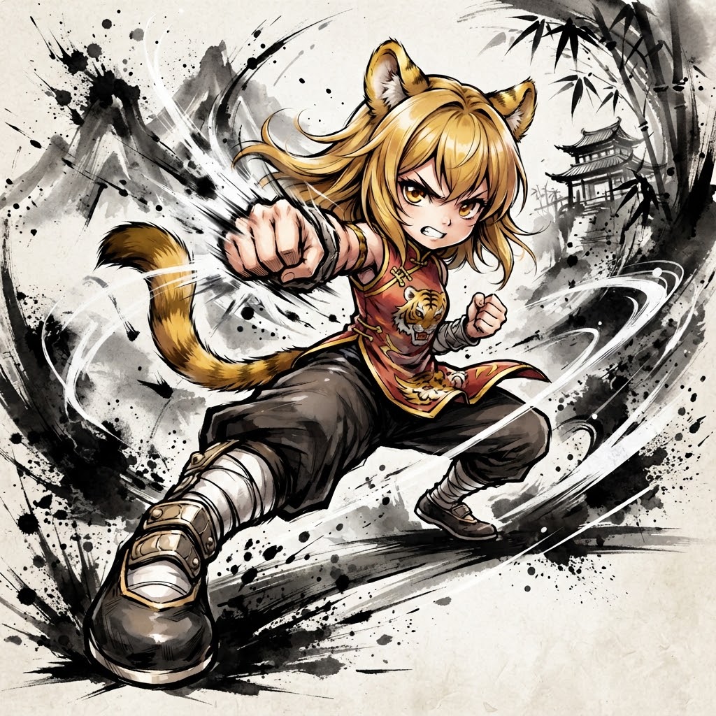 ケモミミカンフー226 | の人気AIイラスト・グラビア