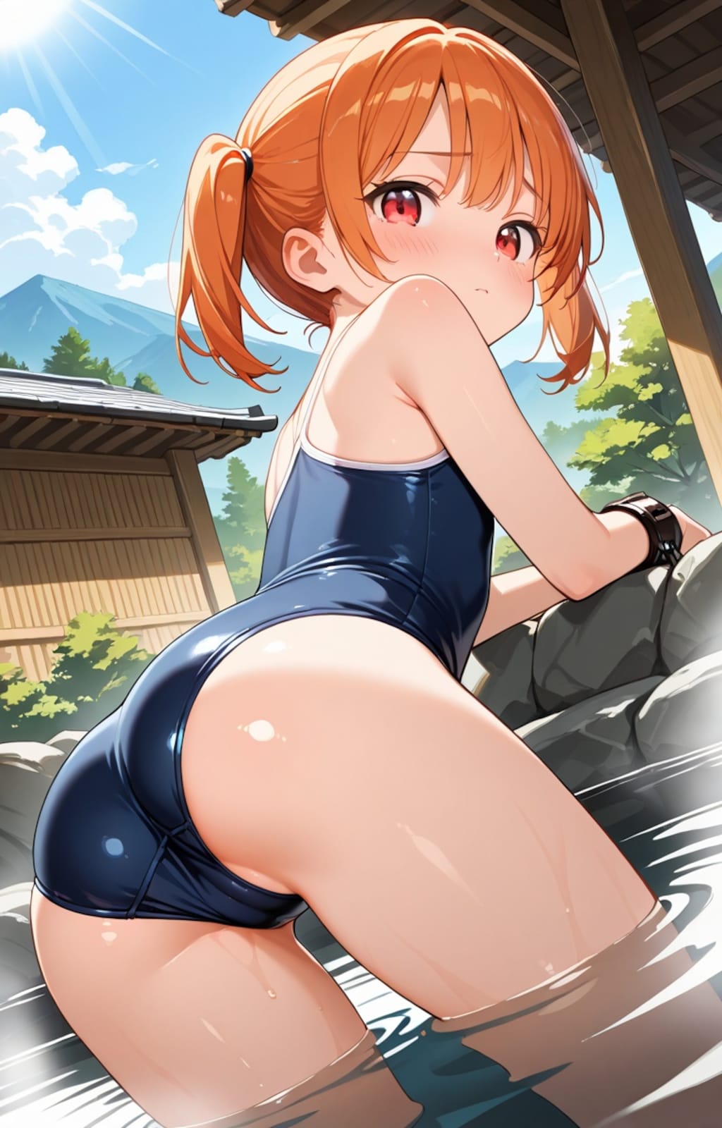 スク水温泉「南都みかん」