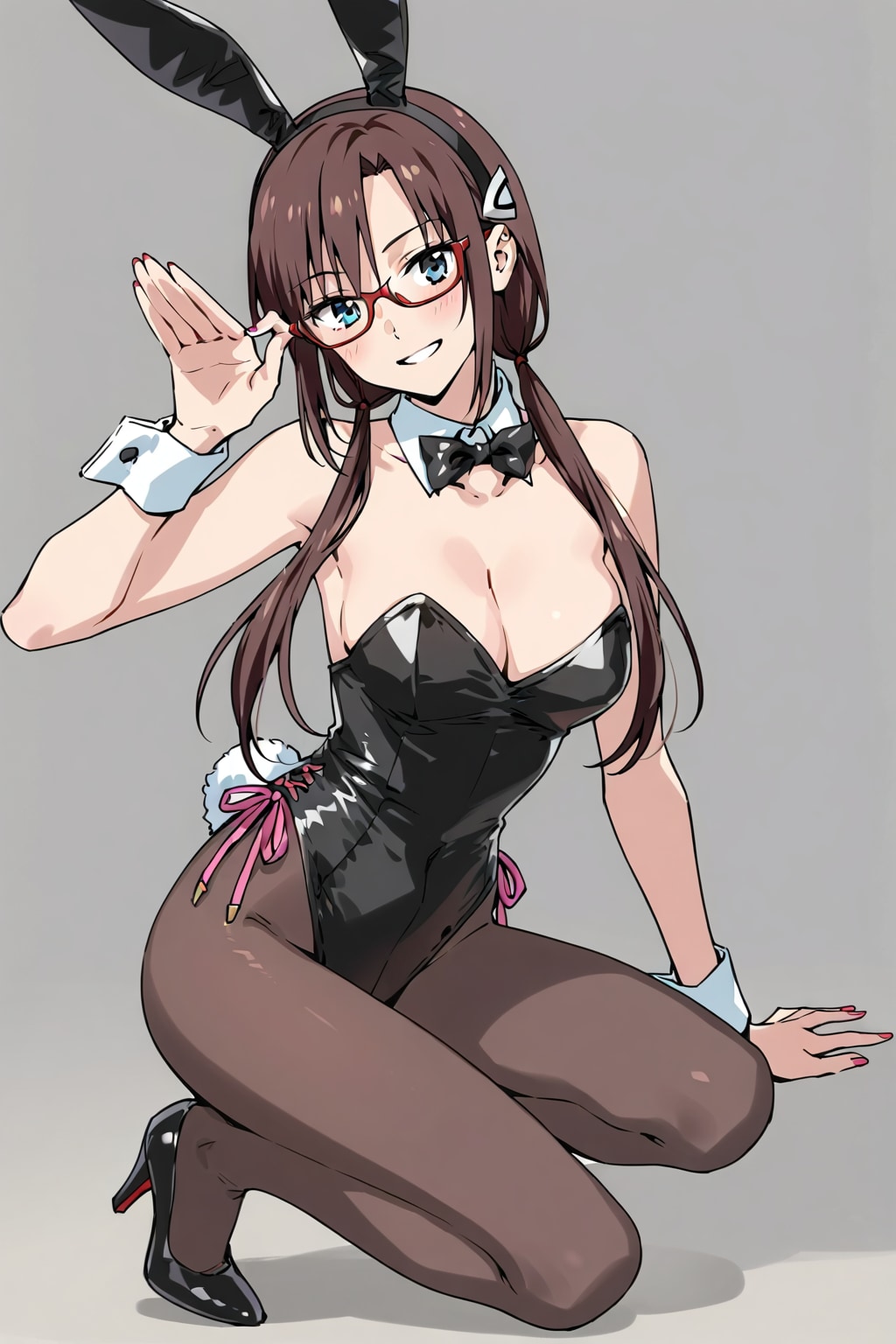 「バニーガール姿の真希波マリイラストリアス」の全身写真