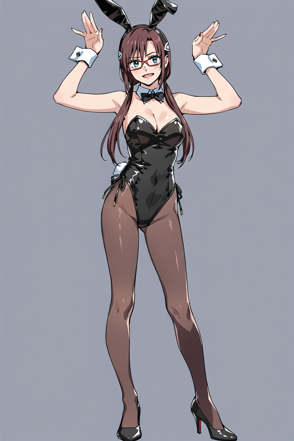 「バニーガール姿の真希波マリイラストリアス」の全身写真 | の人気AIイラスト・グラビア