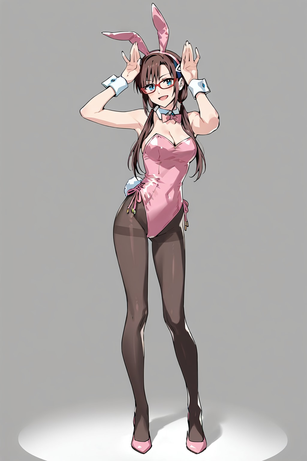 「バニーガール姿の真希波マリイラストリアス」の全身写真