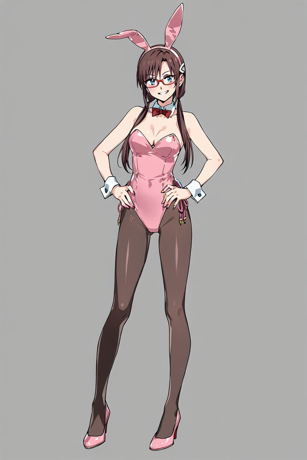 「バニーガール姿の真希波マリイラストリアス」の全身写真