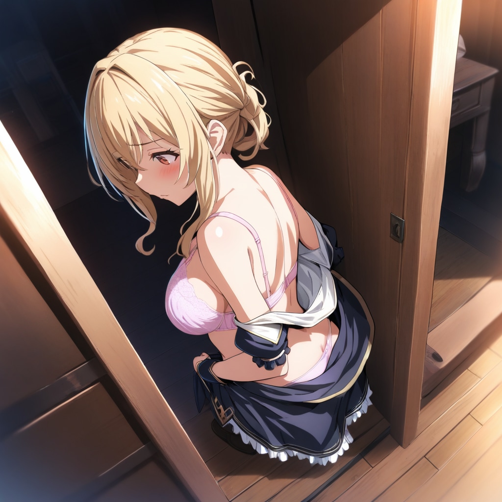 受付嬢着替え中