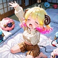 5枚）欠伸をする羊娘さん 3枚目