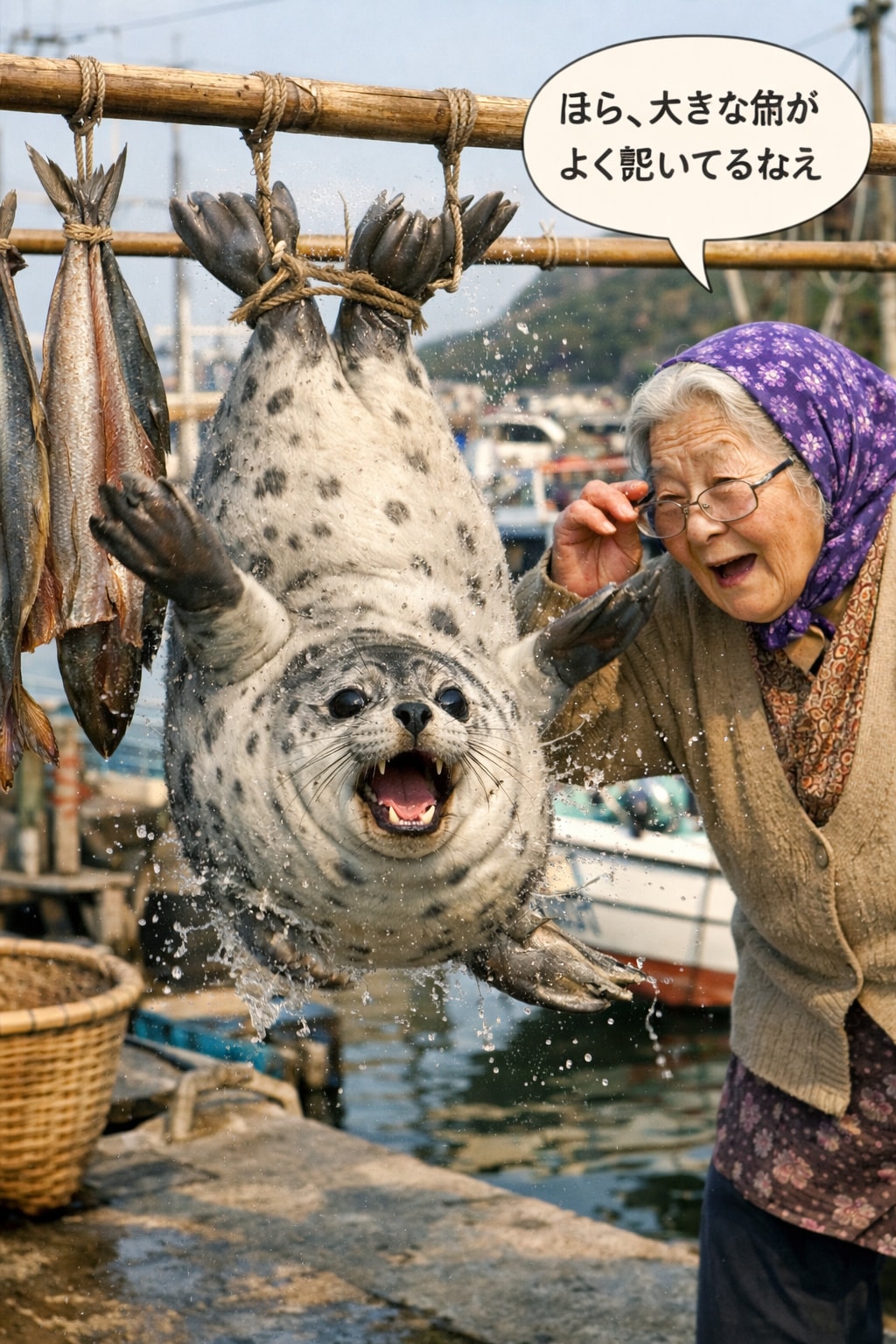 派手にジタバタ