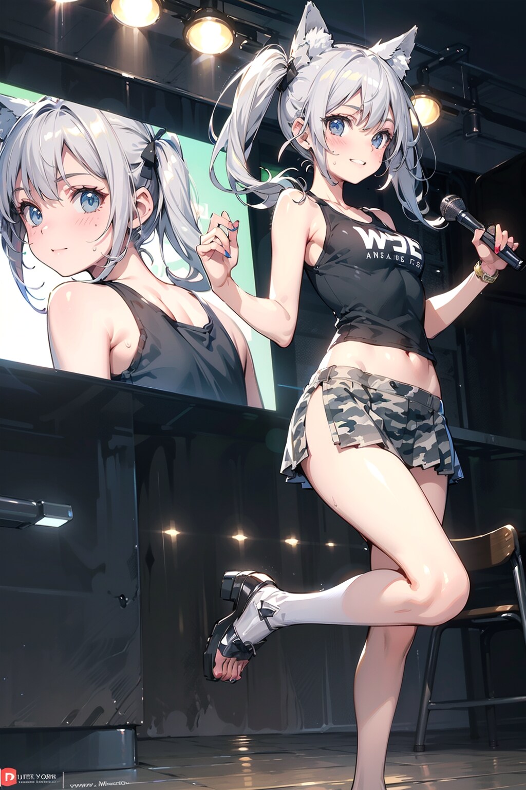 ボクもツインテールにしてみたよ🐺✨