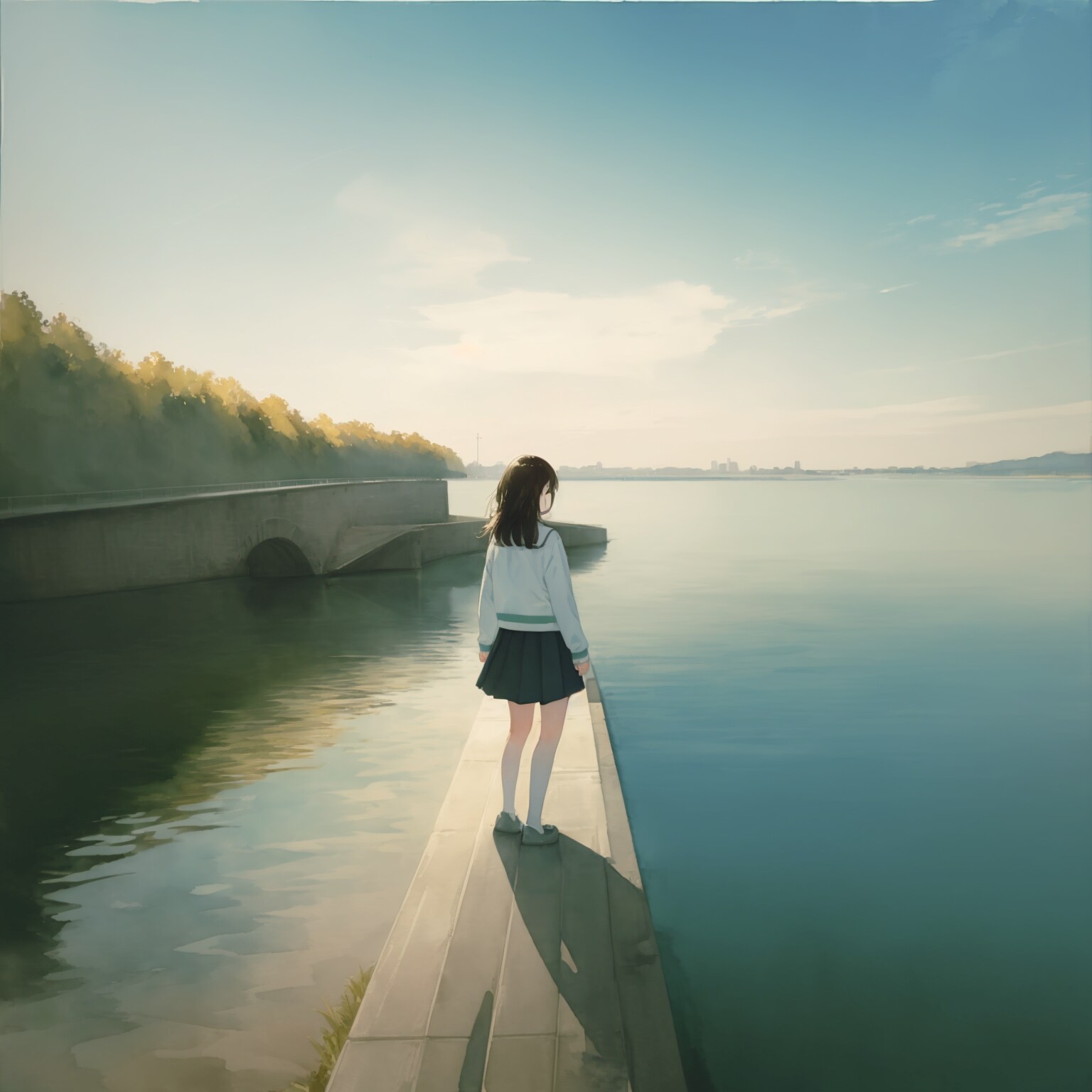 静かな水辺 | の人気AIイラスト・グラビア