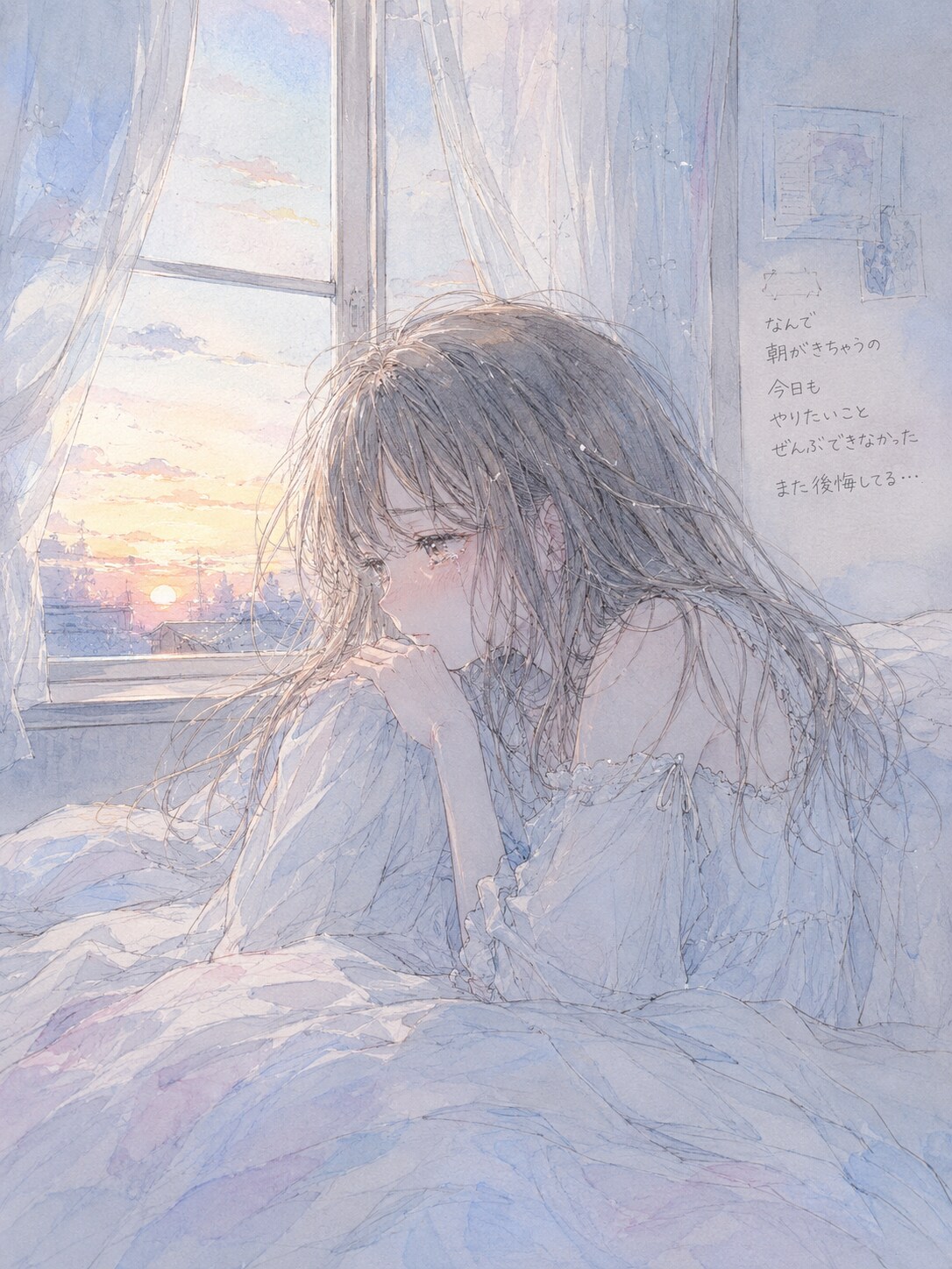 帰り際に友達が壁に落書きをしていった