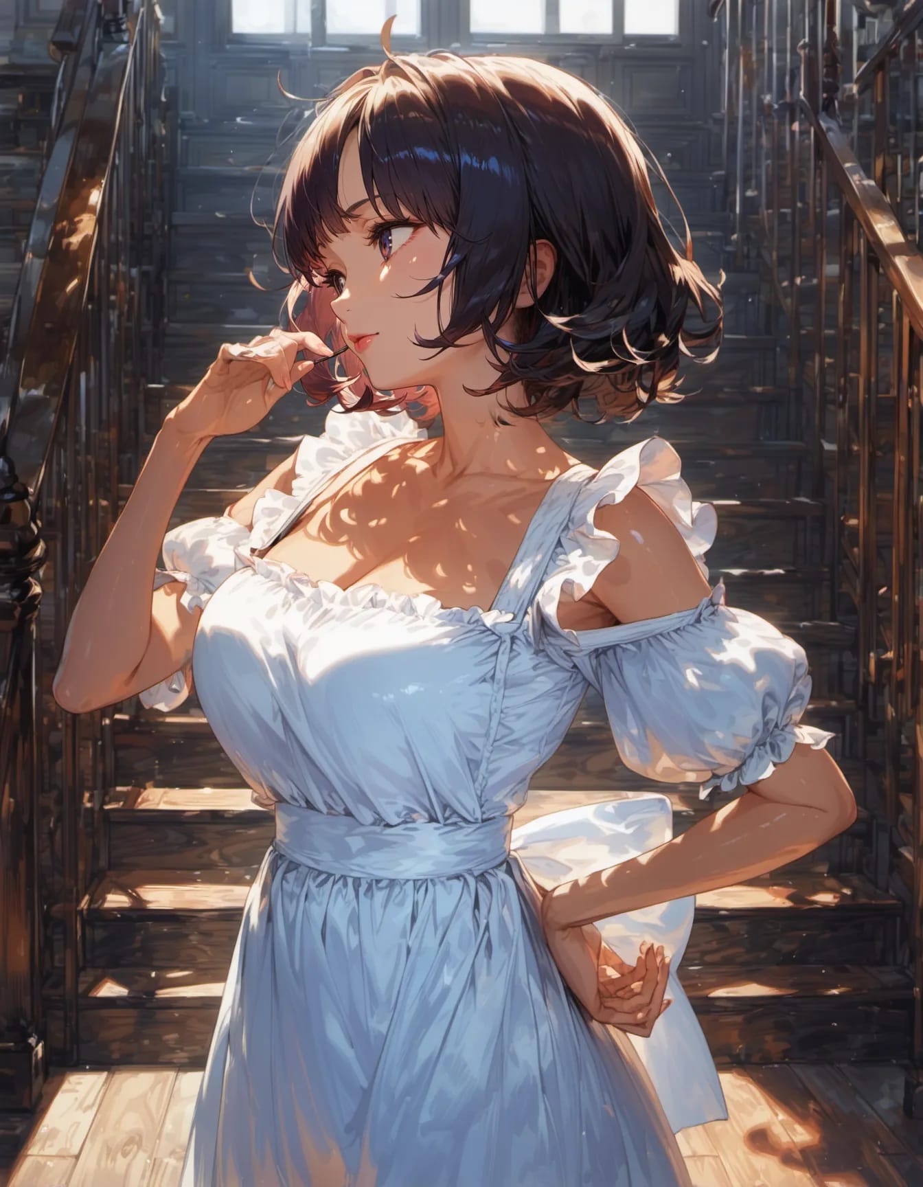 Sunlit Staircase Reverie