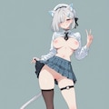 白髪女子3 2枚目