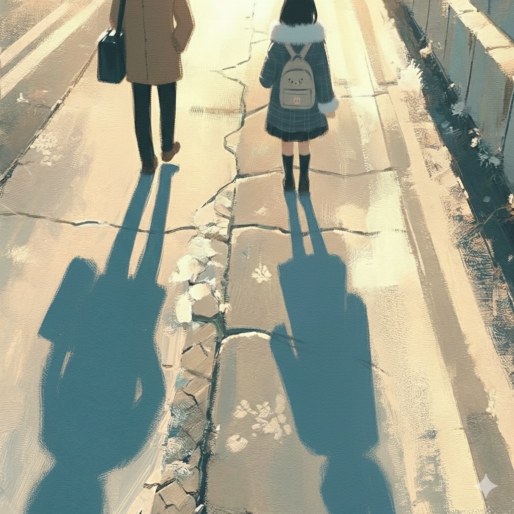 二人の影も重なって