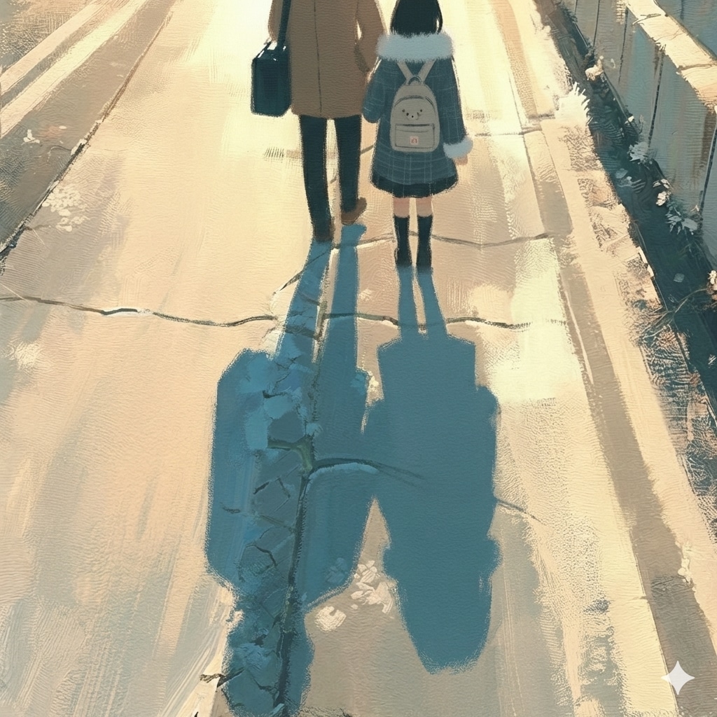 二人の影も重なって